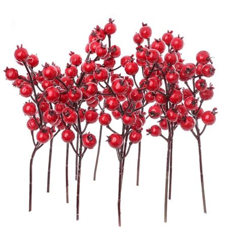 Red Artificial Berry Picks Picks And Stems Floral Supplies Craft