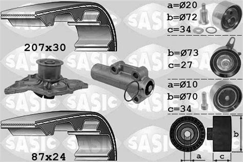 Kit distribution pompe a eau AUDI A4 B6 Décapotable 8H7 2 5 TDI