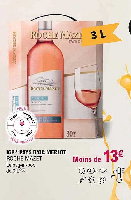 Promo Igp Pays D Oc Merlot Roche Mazet Chez E Leclerc ICatalogue Fr