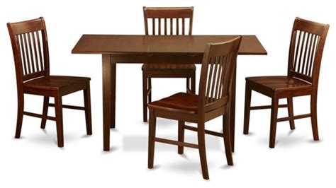 Atlin Designs Piece Wood Dining Table And Chairs In Mahogany