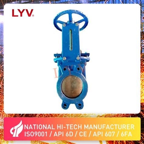 Lug Wafer Ggg Cast Iron Epdm Lined Knife Gate Valve With Extended