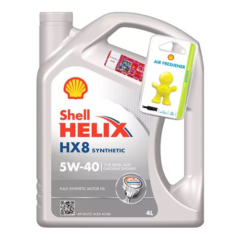 Моторное масло Shell Helix HX8 5W 40 4л освежитель Little Joe