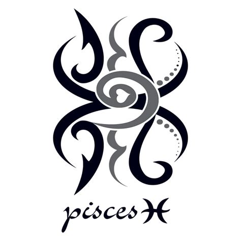 Zodiac: Pisces Design Temporary Tattoo