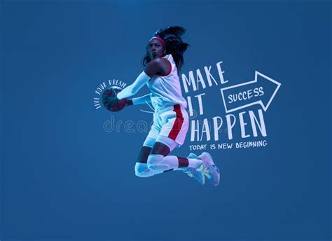 Artwork Sportive African American Woman Female Basketball Player In