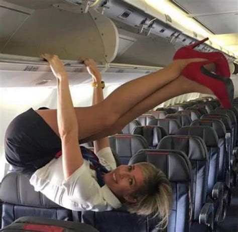 Air Hostess Acrobatics Airline Attendant Flight Attendant Hot Flight