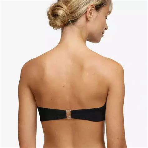 Haut De Maillot Bandeau Coque Avec Bretelles Amovibles Noir