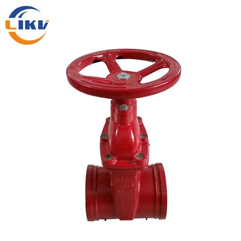 Pn Sluice Manual Operated Non Rising Stem Gate Valve With Grooved End