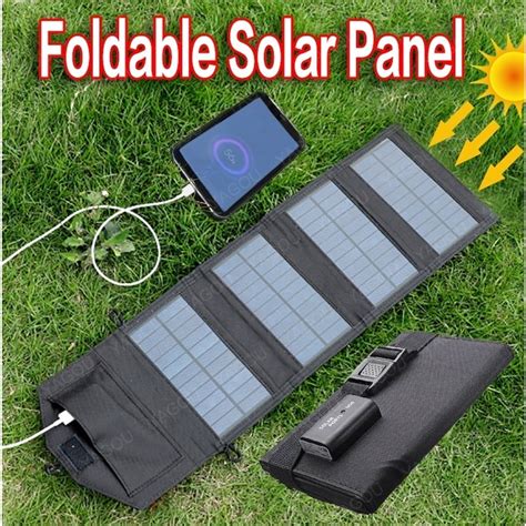 Painel Solar Dobr Vel De W Port Til Usb V Carregador De Celular Para