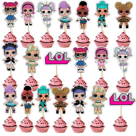 Lol Surprise Dolls And Logos Assorted Edible Cake Toppers