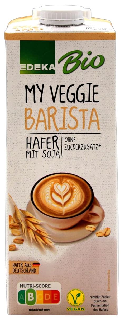 Edeka Bio My Veggie Barista Hafer Mit Soja Drink 8er Pack 8 X 1 L