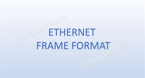 Ethernet Frame Format In Networking Explained Ccna Tutorials