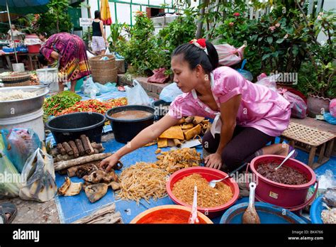 Street Food Market Luang Prabang Laos Stock Photo Alamy