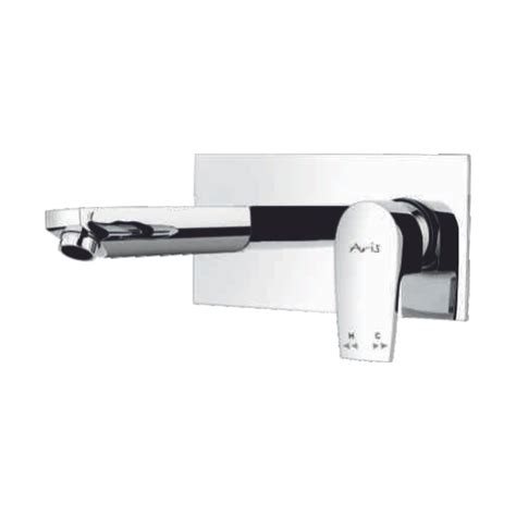 Shinia Single Lever Basin Mixer With Adjustable Wall Flange Aris