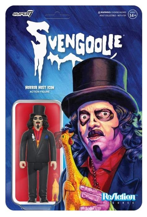 Super7 Reaction Svengoolie And Rubber Chicken Action Figure