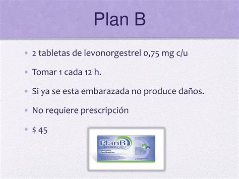 Plan B Levonorgestrel Tabletas Mg Informacionpublica Svet Gob Gt