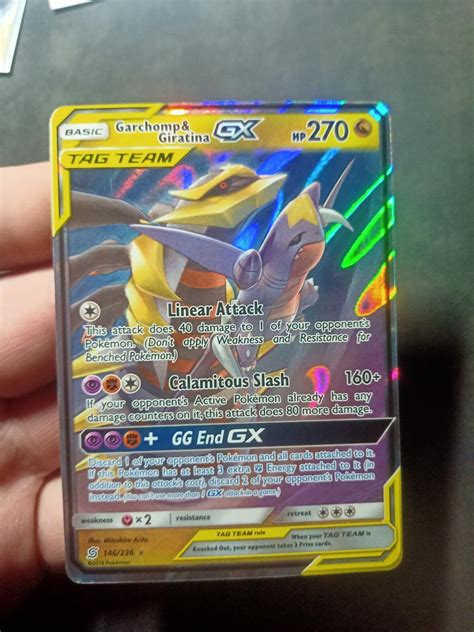 Pokemon Tcg Giratina A Garchomp Gx Tag Team Aukro