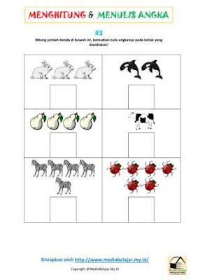 Menghitung Jumlah Benda Dan Menuliskan Angkanya Bagian