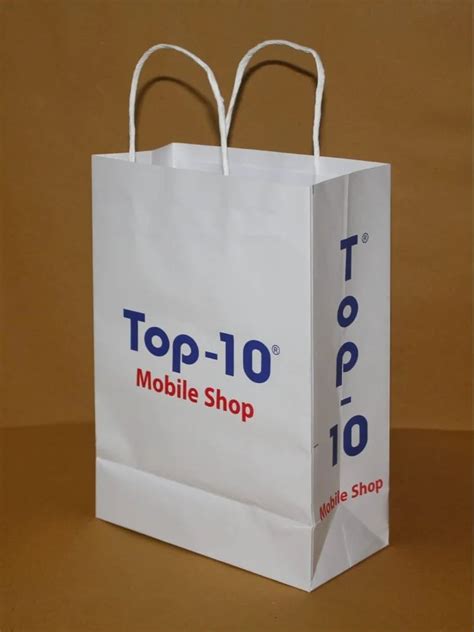 White Blue And Red Mobile Packing Printed Kraft Paper Bag Kg At Rs