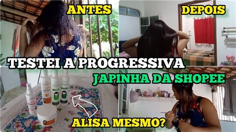 Testei A Progressiva Japinha Da Shopee Alisa Muito Passo A Passo