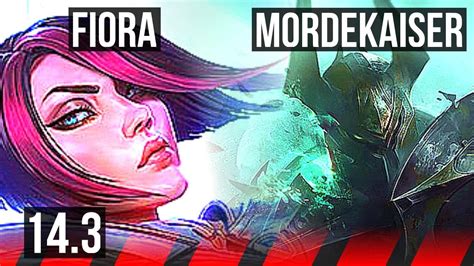 Fiora Vs Mordekaiser Top Solo Kills Winrate Godlike