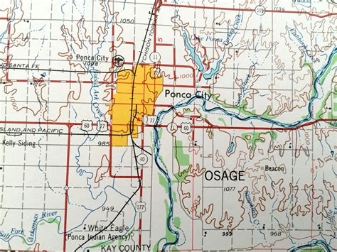 Antique Enid Oklahoma 1955 US Geological Survey Topographic | Etsy