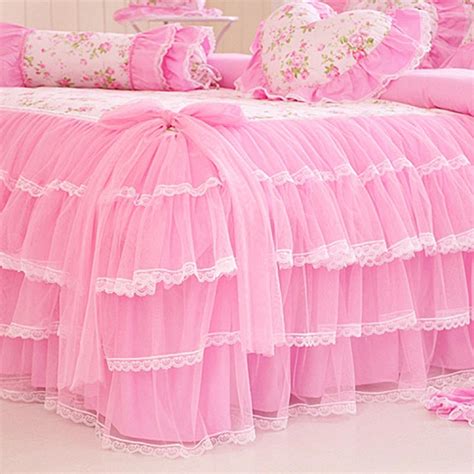 Pink Bed Skirts Queen Size Hanaposy