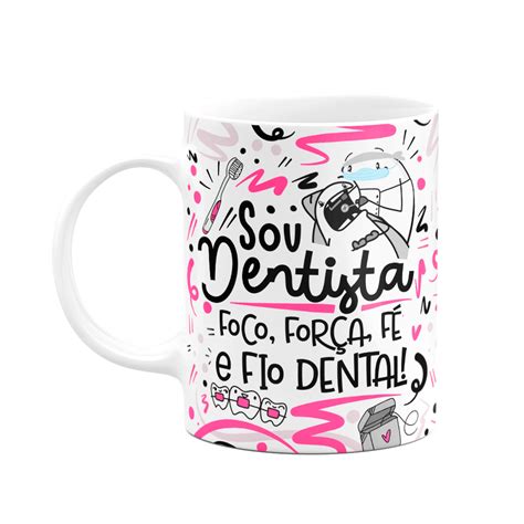 Caneca Flork Profissões Sou Dentista KaBuM