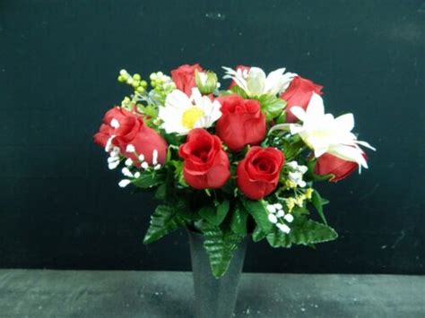 Deluxe Memorial Cemetery Flower Headstone Vase Bush Ebay