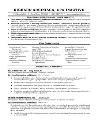 Richard Arciniaga Resume 2016 Updated PDF