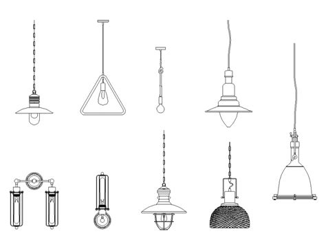 Industrial Loft Light With Different Block Design Of Loft Light Dwg