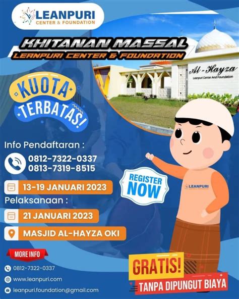 Khitan Gratis Masjid Al Hayza Kabupaten Oki Atmago