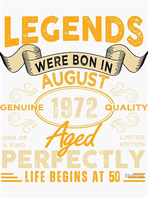 Legends Born In August Limited Edition Aged Perfectly Life Begins