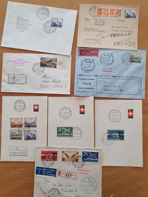 Schweizer Briefmarken Flugpost Sammlung Kaufen Auf Ricardo