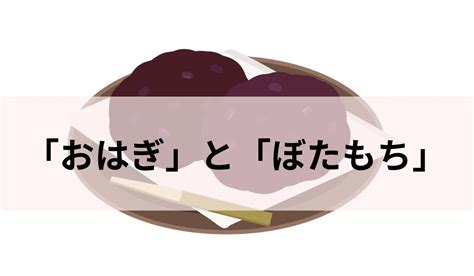 「おはぎ」と「ぼたもち」の違いは？半殺し・皆殺しとは何？由来とは？｜語彙力