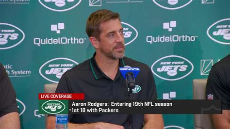 Aaron Rodgers Im Going To Play With Jets For The Foreseeable Future