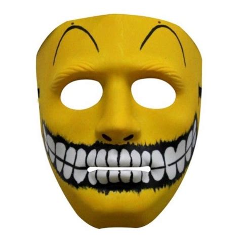 Halloween | Hard Plastic | Smiley | Yellow | Mask