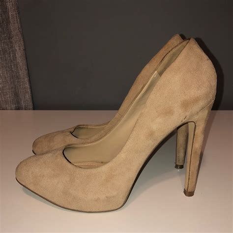 Aldo Nude Suede Hidden Platform Heels Gem