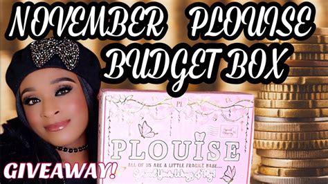 Plouise Budget Box October Unboxing Youtube