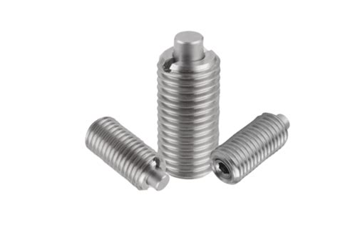 Kipp Spring Plungers With Hexagon Socket And Flattened Thrust Pin