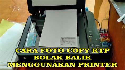 Cara Foto Cofy KTP Bolak Balik Menggunakan Printer YouTube