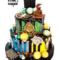 Harry Potter Hogwarts Themed Drip Cake Decorated Cake Cakesdecor