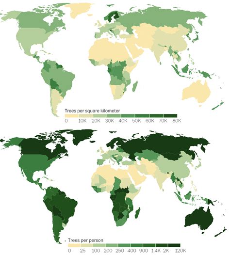 Trees by country : MapPorn