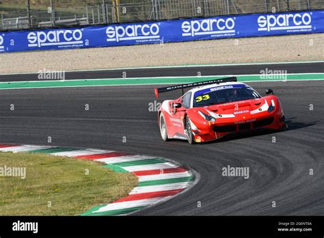 Scarperia IT July 2 2021 Ferrari 488 GT3 Evo Of Team Kessel Racing