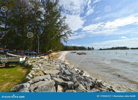 Pantai Nelayan Fisherman Beach Editorial Photography - Image of boat ...