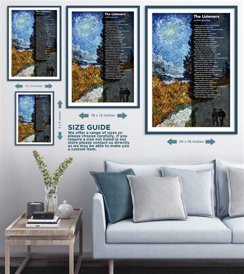 The Listeners Poem By Walter De La Mare Starry Night Art Etsy UK