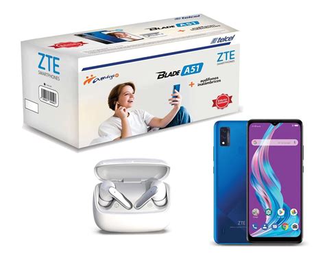 Telcel Zte Blade A Gb Azul Aud Fonos Inal Mbricos Coppel