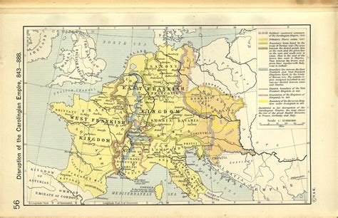 Map of the Carolingian Empire 843-888