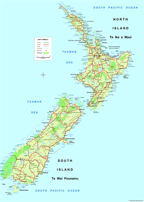 New Zealand Map - ToursMaps.com