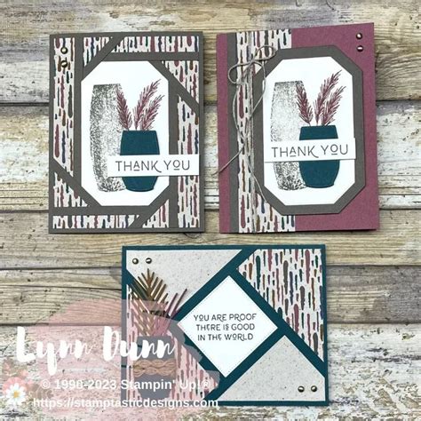 Earthen Textures Fractured Cards Handmade Cards Stampin Up Fun Fold