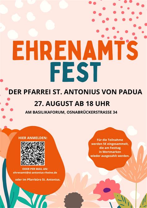 Ehrenamtsfest Der Pfarrei Sankt Antonius